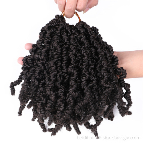 Pre twisted Spring Twists Crochet Hair Braids 10 inch Bomb Twists